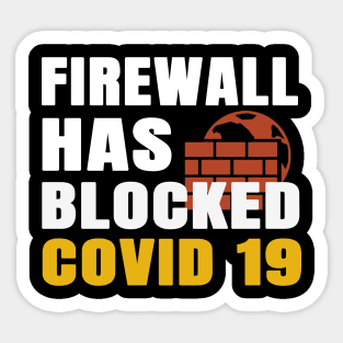 Covid 19 Blocked! Sticker